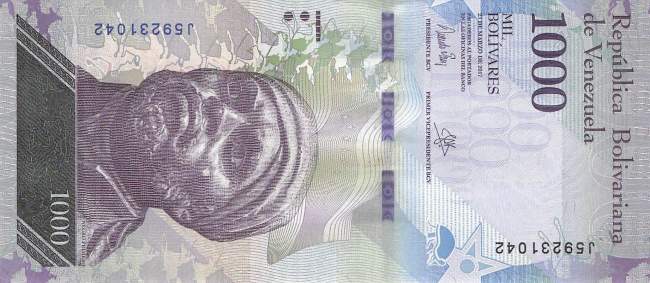 1000 Bolivares 2017